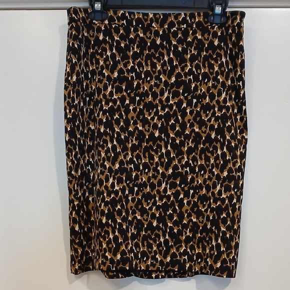 Ann Taylor Dresses & Skirts - Ann Taylor Animal Print Pencil Skirt - Black and Brown